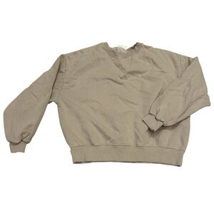 Pull & Bear Tan Beige Pullover Crew Neck Sweatshirt Small